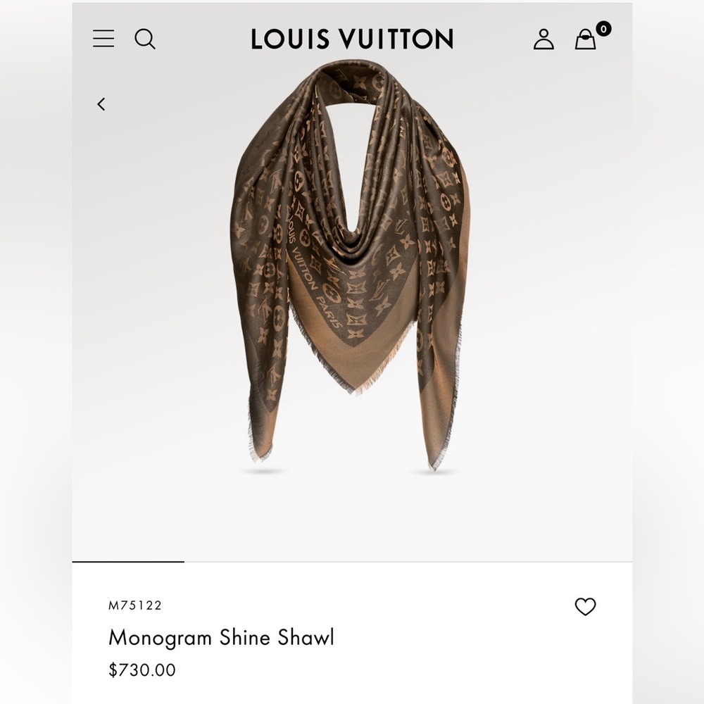 Louis Vuitton monogram shine shawl